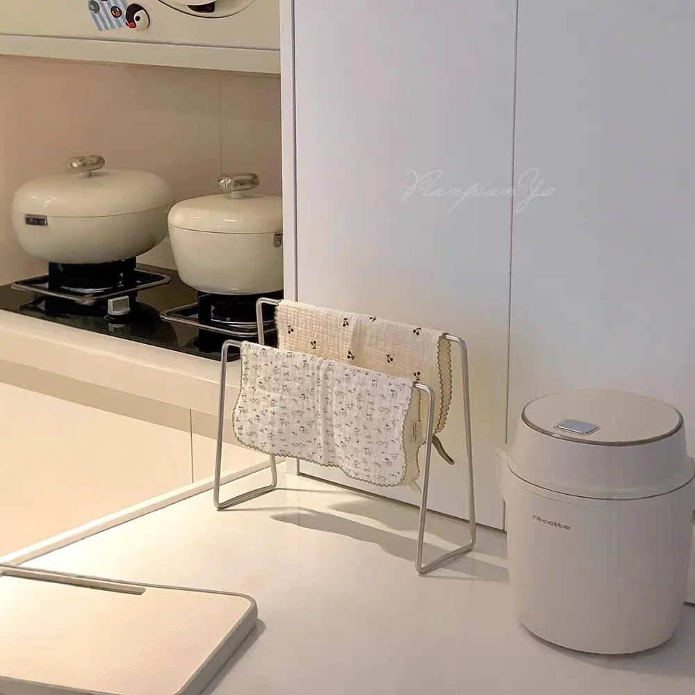 HeMu Stainless Steel Recipe Holder with Clips, Multi-use Stand for Kitchen Cookbooks, Paper Towels & Notes,Kitchen Towel Rack