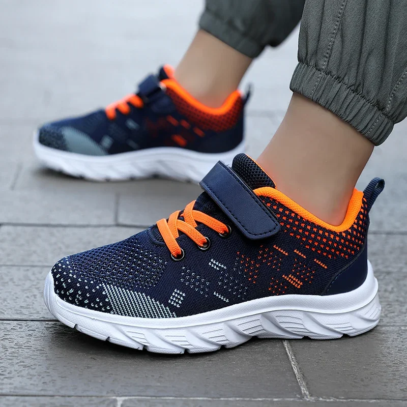 

2025 New Children Sports Shoes Mesh Breathable Kids Running Shoes Fashion Boys Tennis Shoes Lightweight Outdoor Girls Sneakers