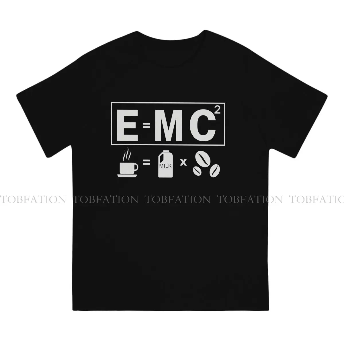 E=MC2 Energy is Milk and Coffee Formula Essential TShirt Men Graphic Oversized Harajuku Crewneck Cotton T Shirt