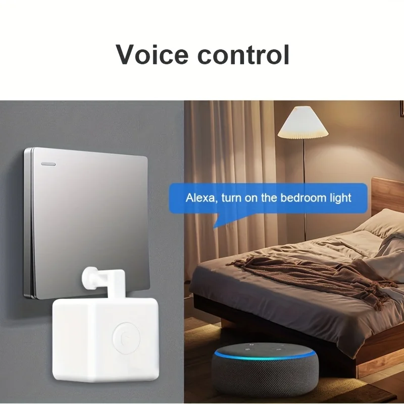 Tuya Zigbee-Smart Fingerbot Plus, bouton de commutation, poussoir, mode tactile, application Smart Life, commande vocale, Alexa, Google Home, Alice