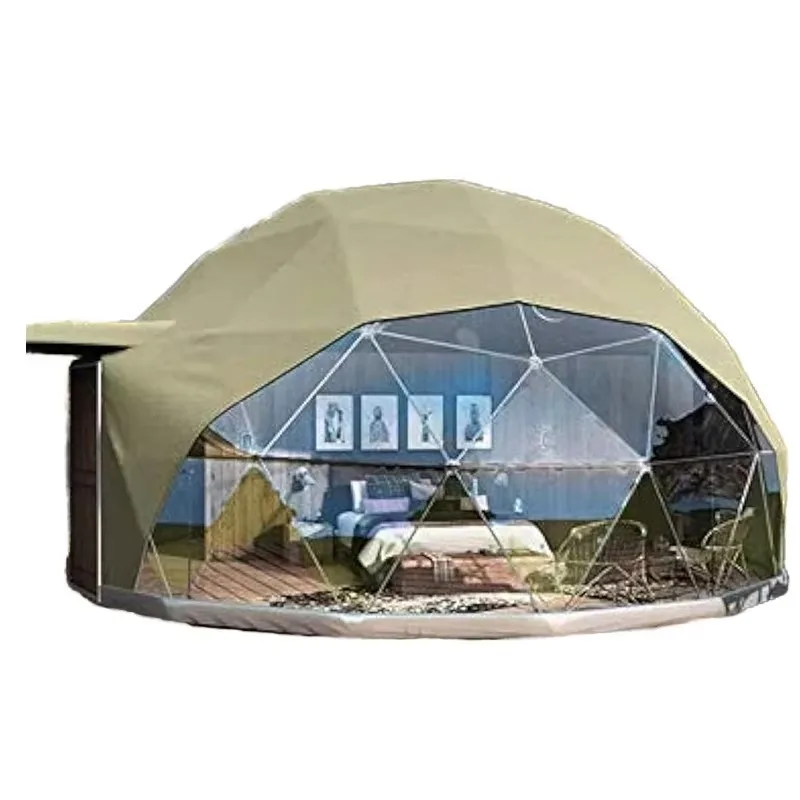 4M Outdoor Luxury Transparent PVC Garden Igloo Geodesic 8M Glamping Dome Tent