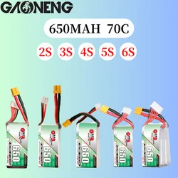 Gaoneng GNB 650mAh 2S 7.4V 3S 11.1V 4S 14.8V 5S 18.5V 6S 22.2V 70C batteria Lipo con spina XT30 per RC FPV Racing Drone