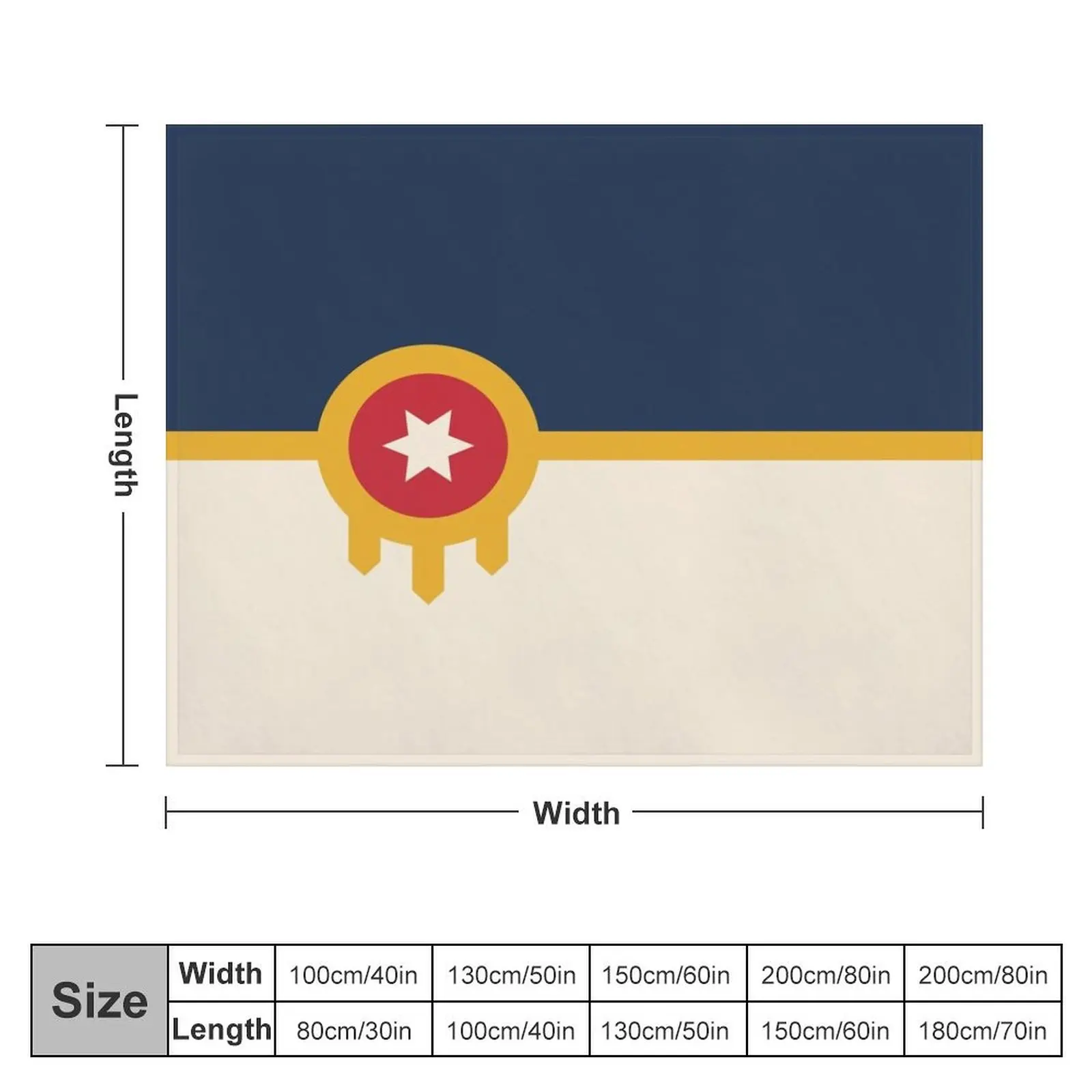 Tulsa Flag Throw Blanket Blankets For Sofas Cute Bed Fashionable Blankets