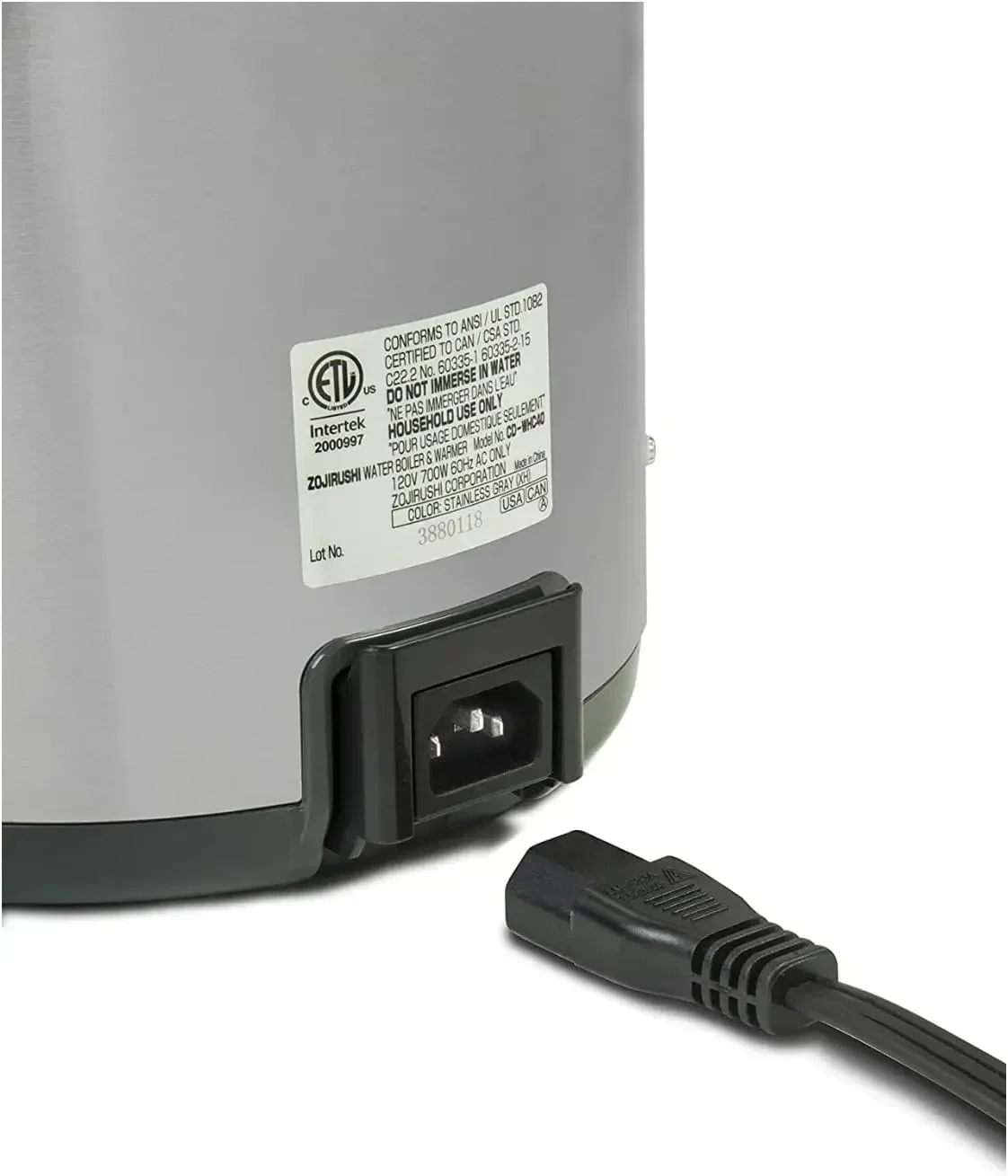 Caldeira e aquecedor de água Zojirushi CD-WHC40XH Micom, 135 onças, cinza inoxidável