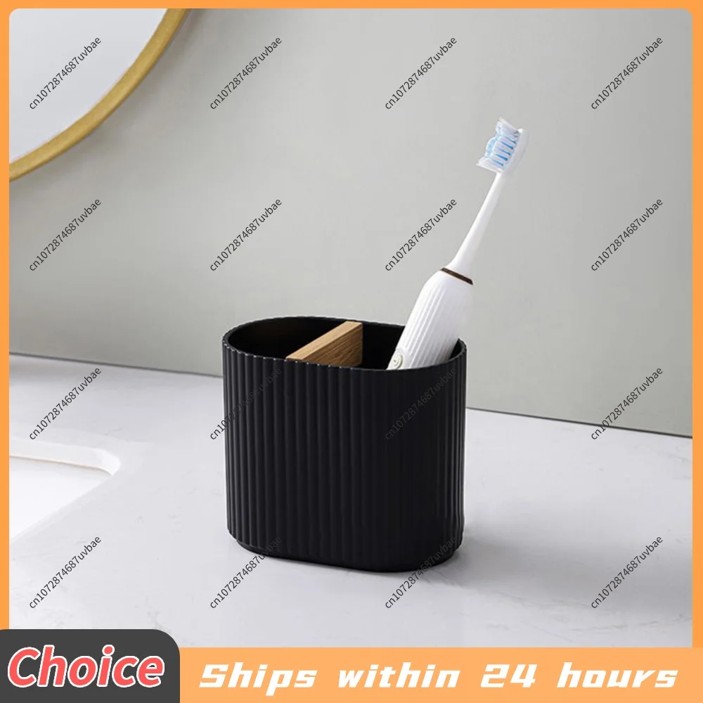 6PC Bathroom Accessories Set Black Bathroom Set with Trash Can & Toothbrush Holder and Cup Toilet Brush Soap Dispenser