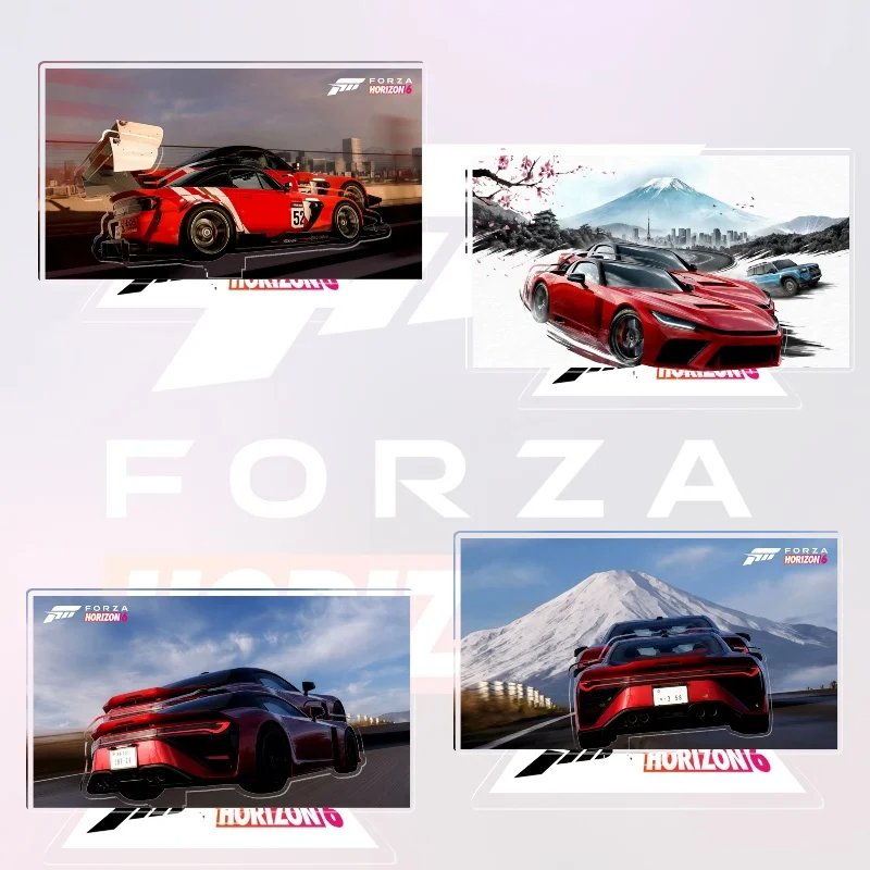 Forza Horizon 6 Acrylic Stand Figure Desk Decor FH6 Racing Game Character Theme Display Standee Colorful Gifts Cars Keychain