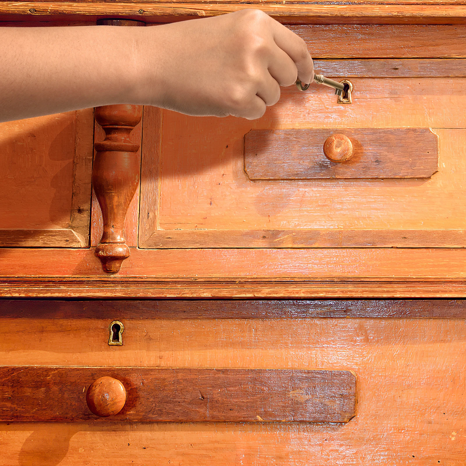 

Brass Lock Knob Mailbox Style Display Cabinet Key Wardrobe Vintage Furniture Locks with for Cabinets Jewelry Child