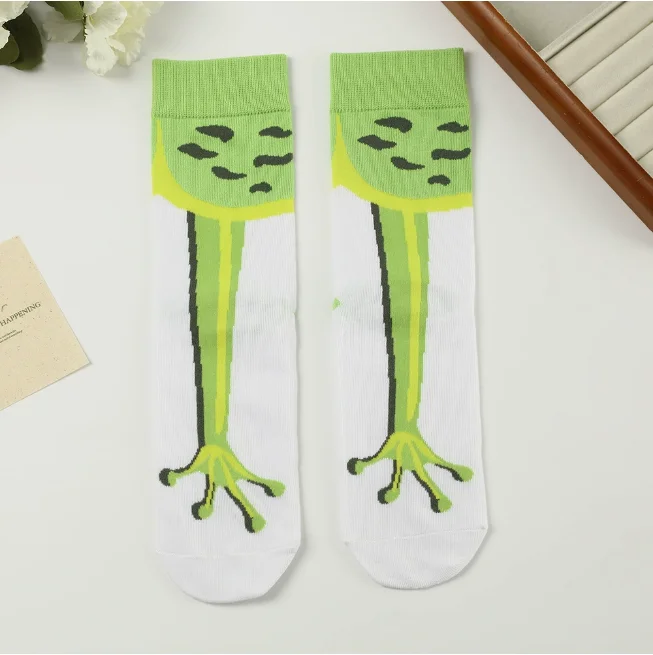 Niedliche Tierpfoten-Socken Anime Halloween Frosch Enten Gänse Lange Füße Lustige Socken Damen Herren Weihnachten Wadenlange Socken Freunde Neujahrsgeschenke – Detail 9