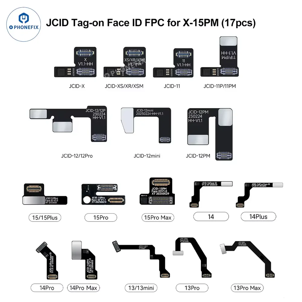 JCID Original  X-12PM Face ID Tag-on Repair Flex Cable for iPhone X 11 12 Pro Max Face ID Issues Without Soldering Disassembly