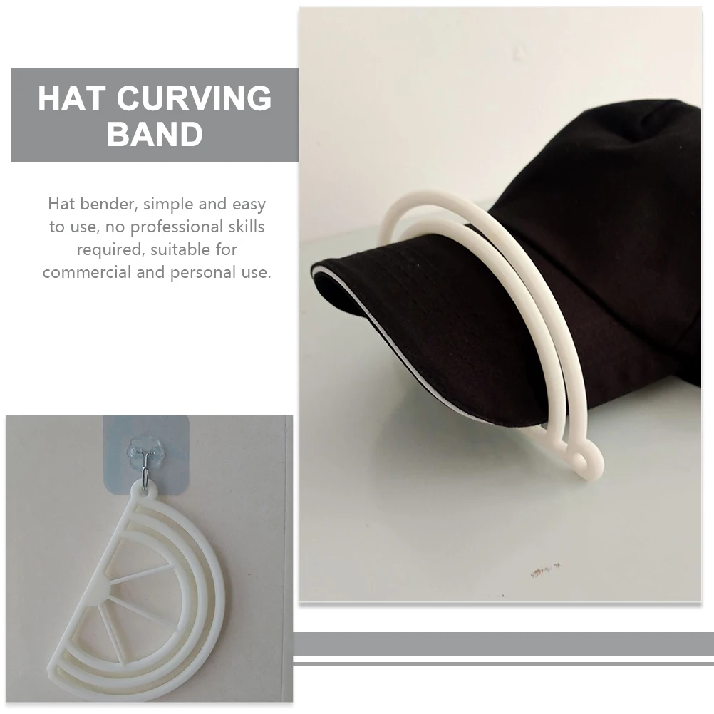 

4 Pcs Brim Bender Cap Shaper Curving Tool Styler Portable Optional Hat Curving Band Baseball Hat Brim Bender Storage Accessories