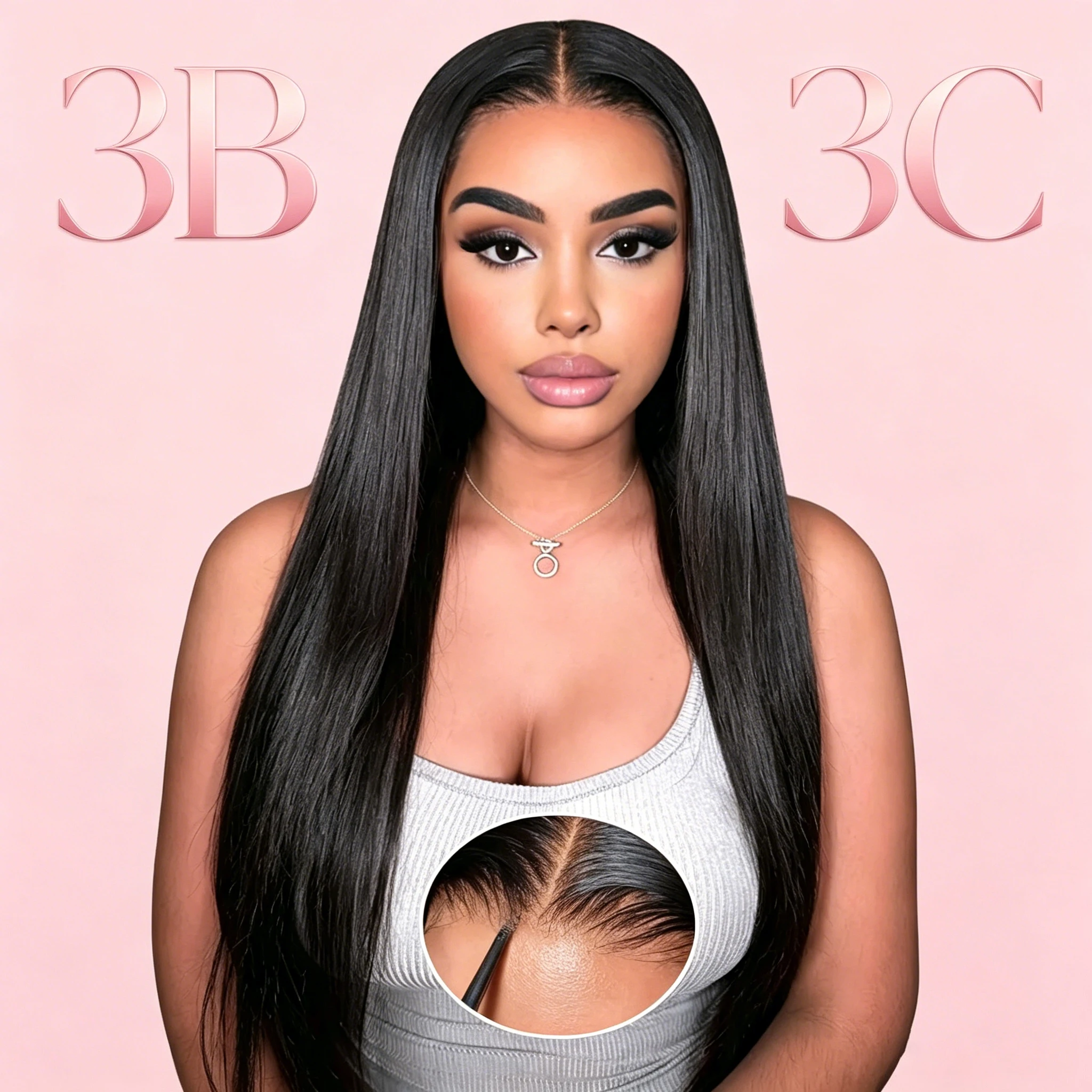 

Natural Black Transparent Lace Front Wig for Women 16-38 Inch Straight Hair Frontal Wigs Human Hair Wig
