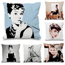 Audrey Hepburn Cushions Chair Cushion Home and Decoration Double Bed Linen Pillowcase Decor 40x40 Pillow Covers Decorative Cover