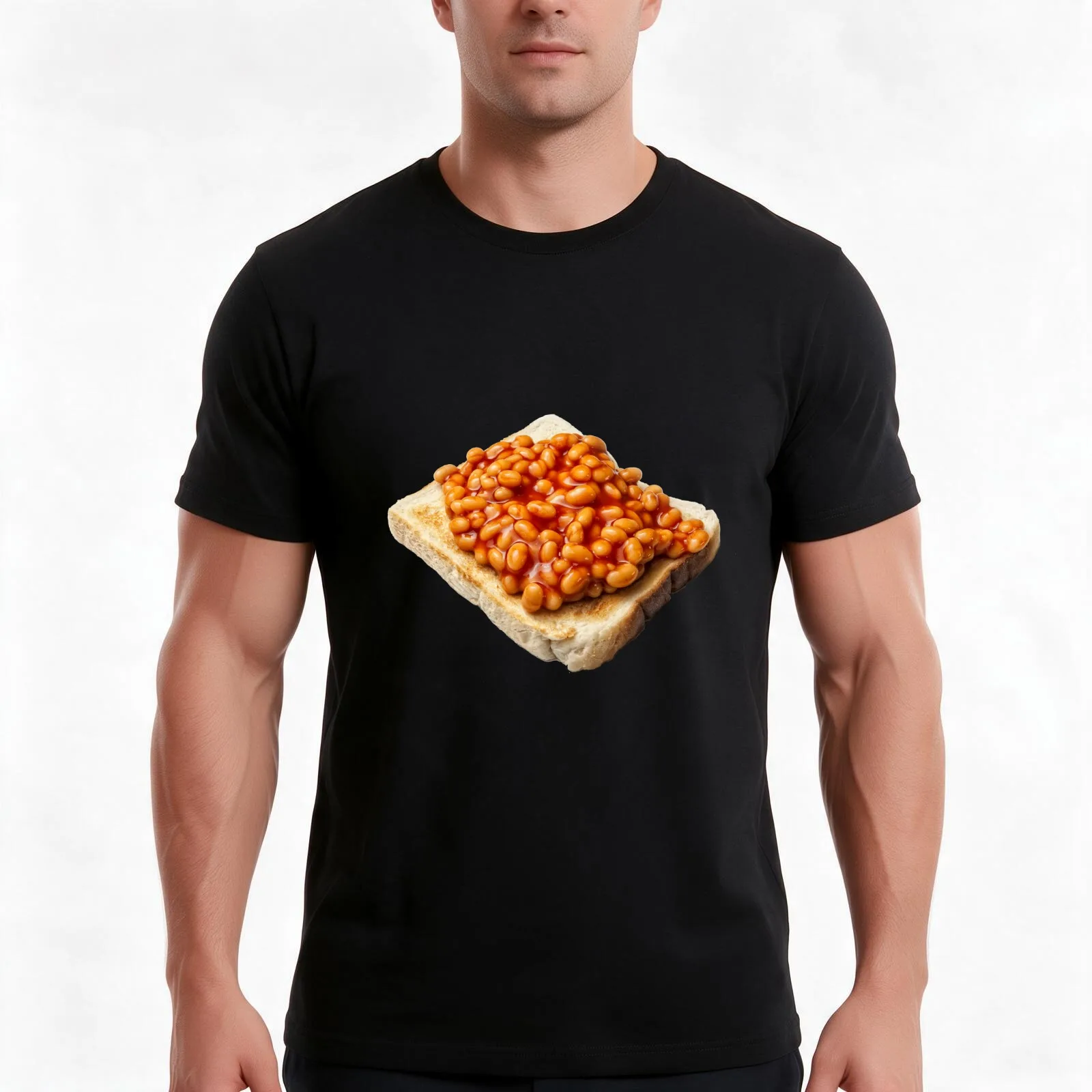 Beans on Toast T-Shirt Summer Casual Cotton Tee Oversized Streetwear Tops Vintage Graphic Print Loose Fit Short Sleeve