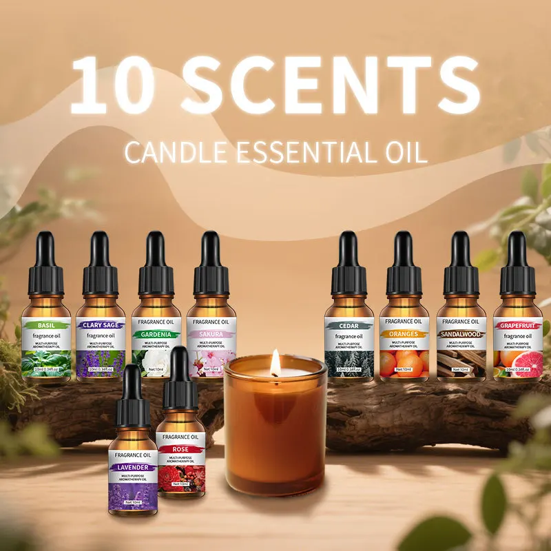 10 Flavors Essential Oils For Aroma Diffuser Air Humidifier Home Water-soluble 10ml Air Freshener Scents Fragrance Oil Perfume