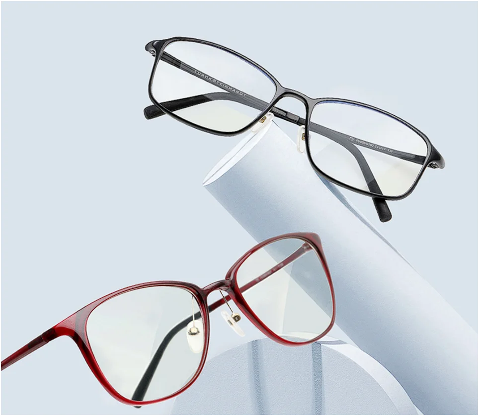 نظارات شاومي ميجيا TS مضادة للضوء الأزرق ، تصميم مريح ، خفيفة للغاية ، 8 جم ، مريحة للارتداء ، إطار كمبيوتر