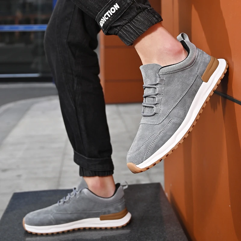 

Новые мужские повседневные кроссовки 2026 года для активного отдыха, дышащие, легкие, увеличивающие рост, спортивные, размеры 38-44