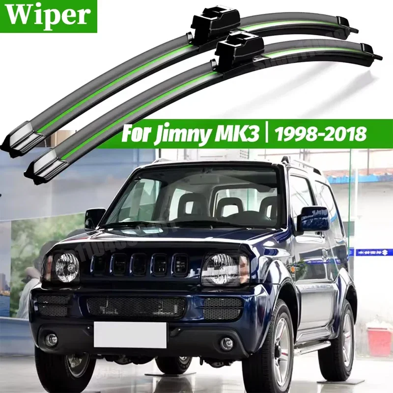 Wiper LHD Front Wiper Blades For Suzuki Jimny MK3 1998 - 2018 Windshield Windscreen Window Brush 18"+16" Accessories