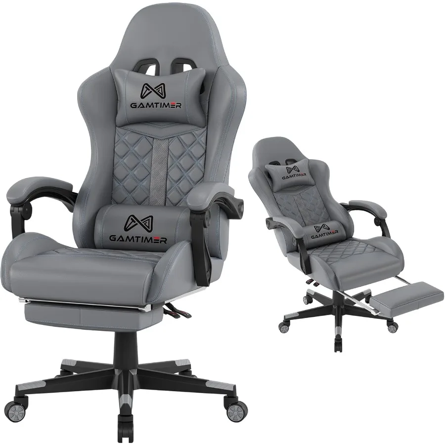 Gaming Chair 400 lbs Adult Chair High Back Computer Chair with Footrest and Linked Armrests Office Video Game Chair with Lumbar