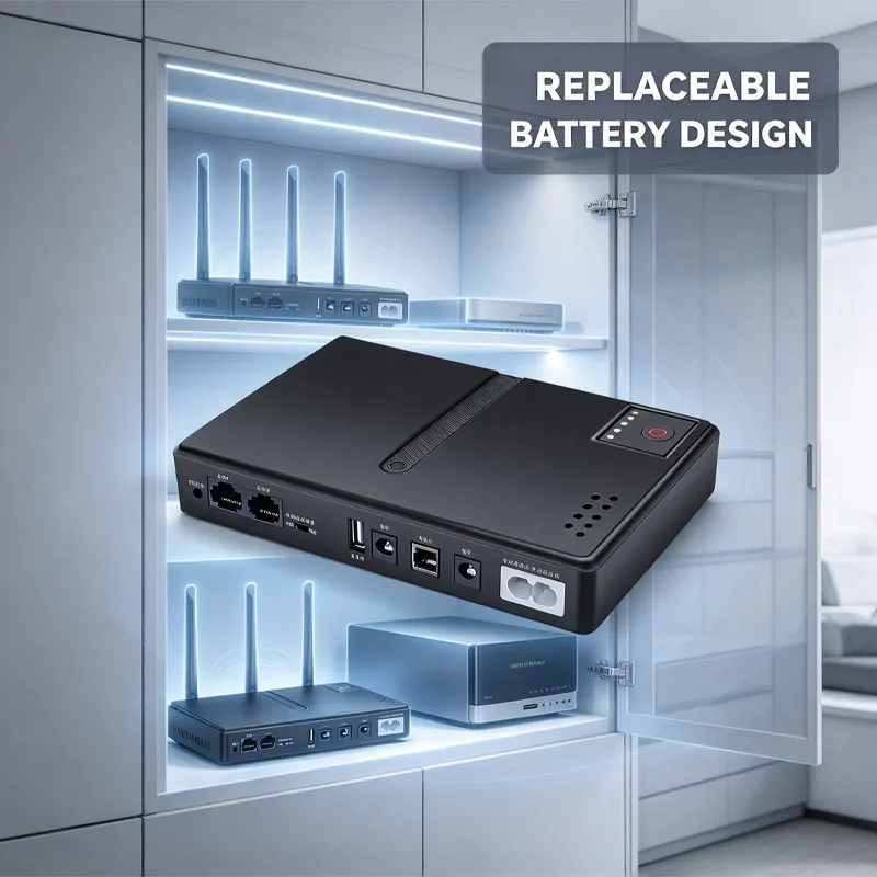 UPS Power Router Optical Cat Built-in Adapter Protable 1018L Uninterruptible Power Supply DC Without Battery 5V9V12V/15V/24V