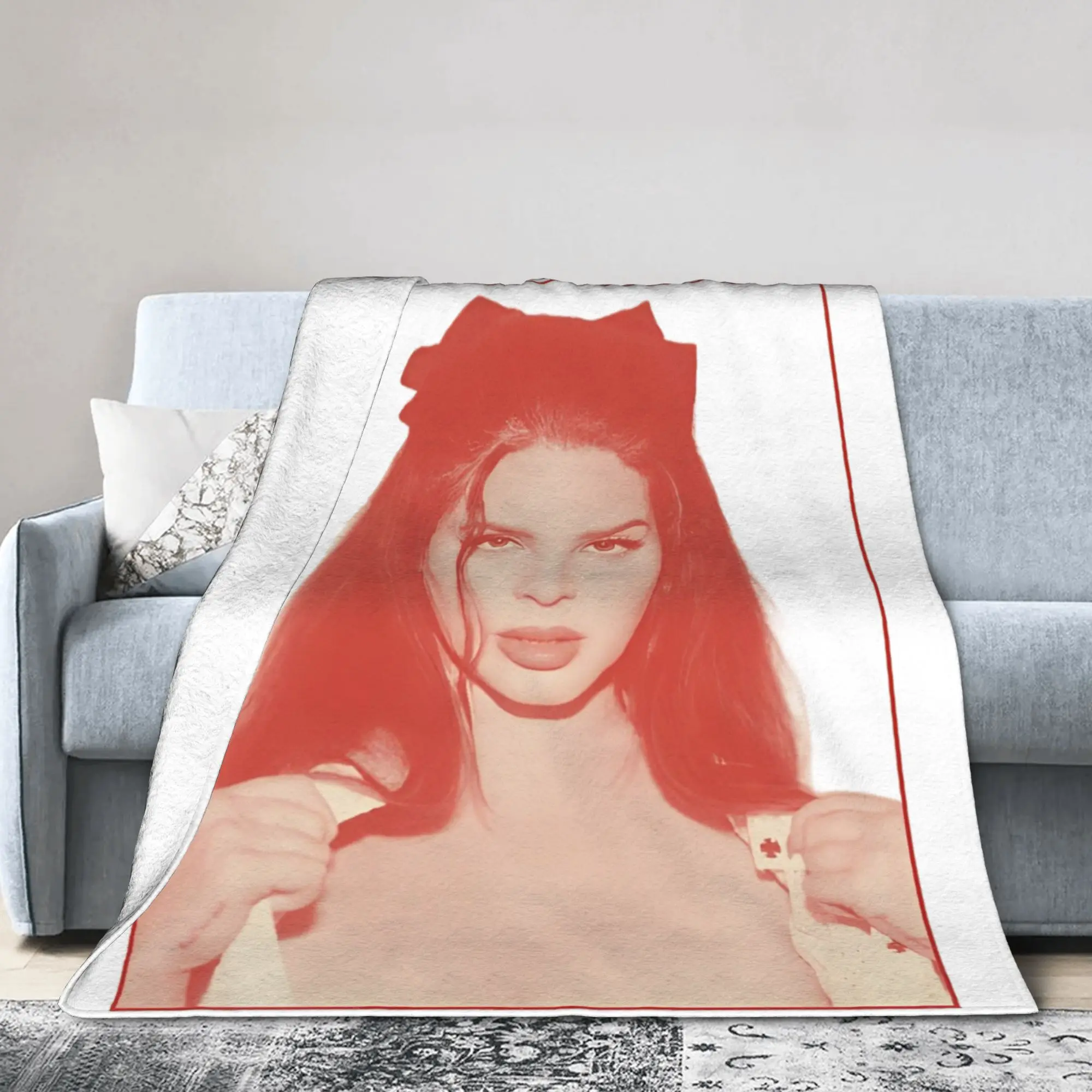 لانا ديل ري المغني بطانية قطيفة ألبوم الموسيقى Ldr الإبحار الإبداعية رمي البطانيات للمفرش 125*100 سنتيمتر لينة