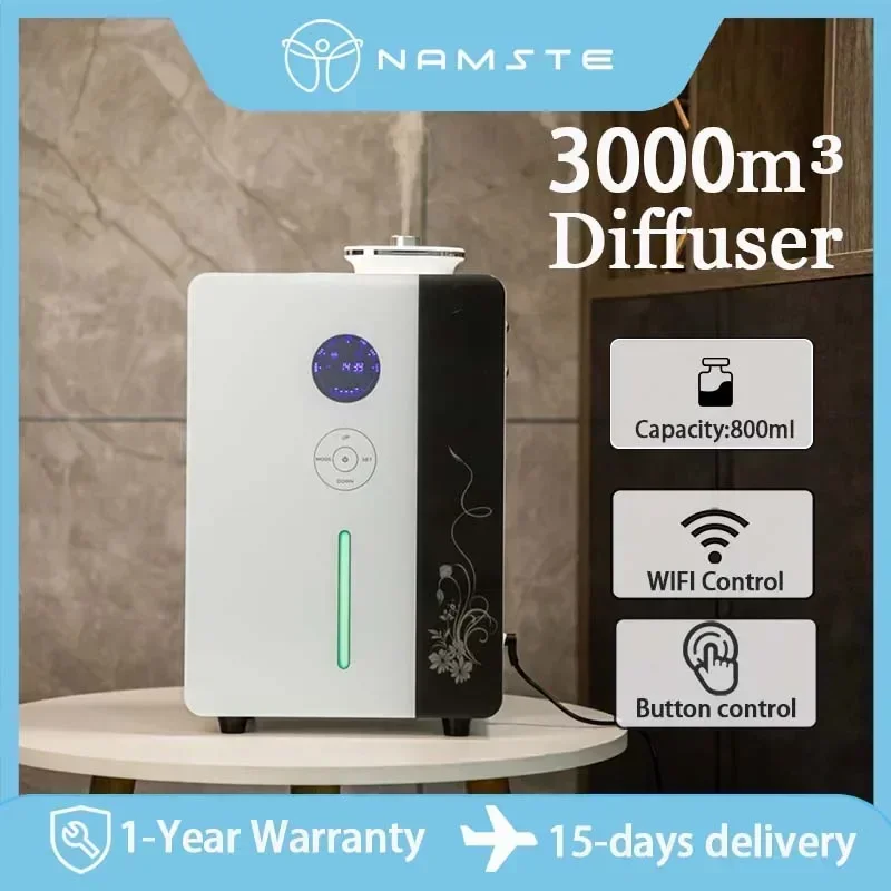 Namste 3000m³ Metal Electric Aroma Hotel Diffuser HVAC Air Fresheners Electric Aromatic Oasis High Power Smart Timer Large Area