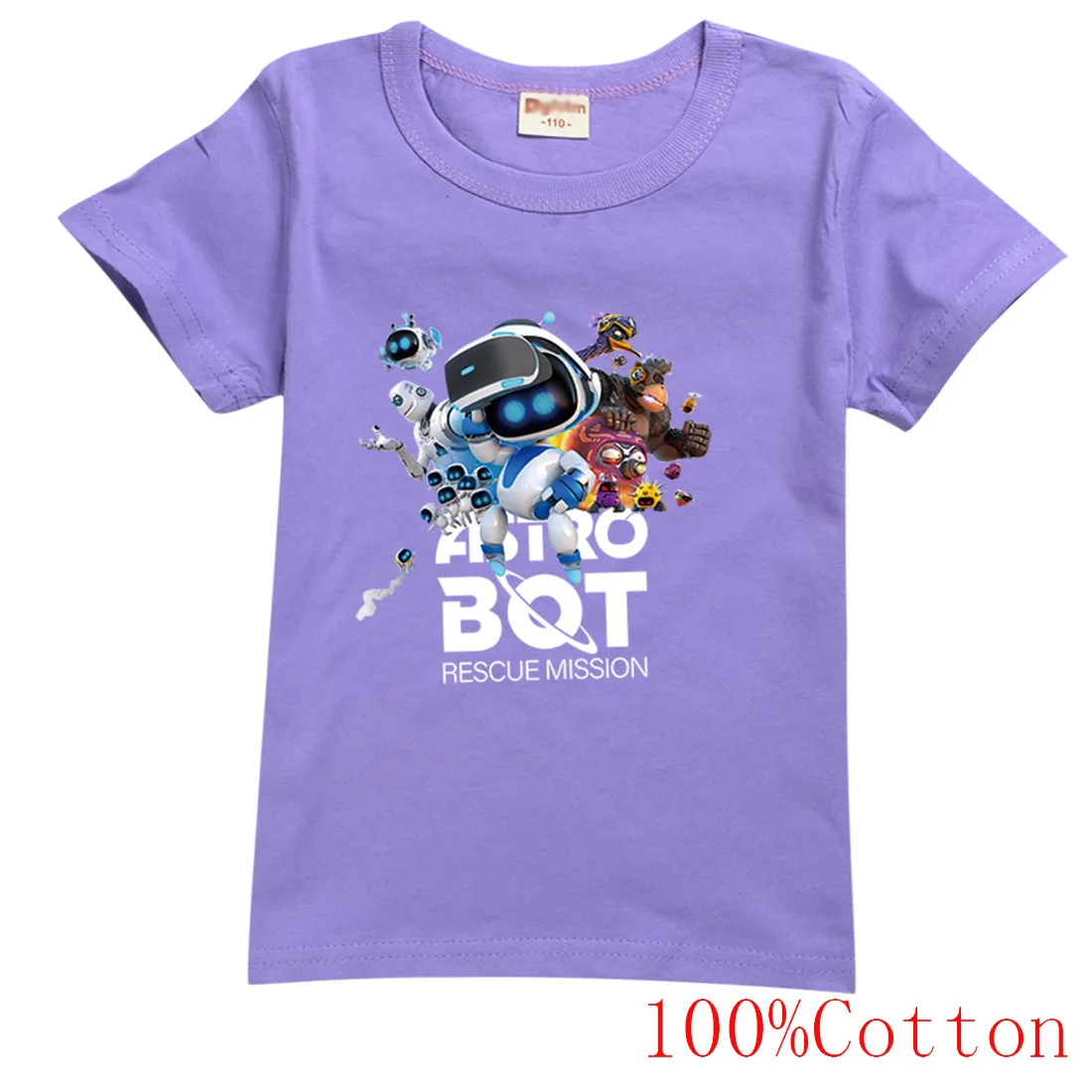 Astros Playroom Game Astrobot T-Shirt Kinder ASTRO BOT Cartoon Kleidung Teenager Jungen Kurzarm Tops Baby Mädchen 100 % Baumwolle T-Shirts