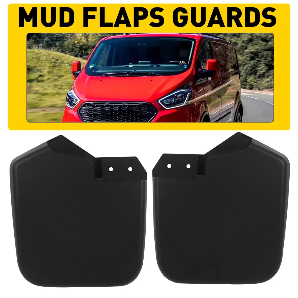 FRONT LEFT AND RIGHT SET MUDFLAPS MUD FOR 2012-ON FORD TRANSIT CUSTOM FLAP PAIR  Mudguards Car Exterior Parts Accessories