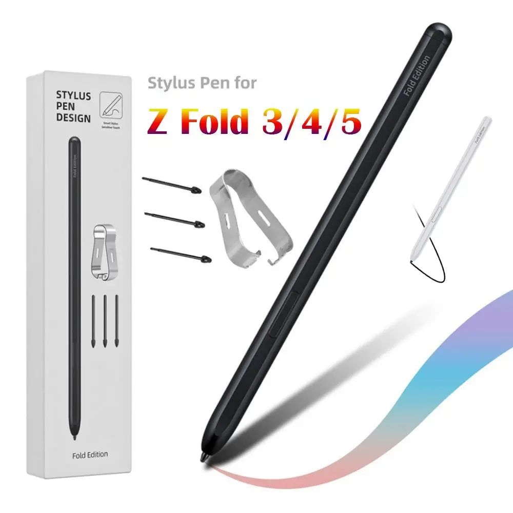 Fold Edition Stylus Pen with Nibs/Tips Smooth S Pen Replacement Detachable Pressure Sensitive for Samsung Galaxy Z Fold 3/4/5