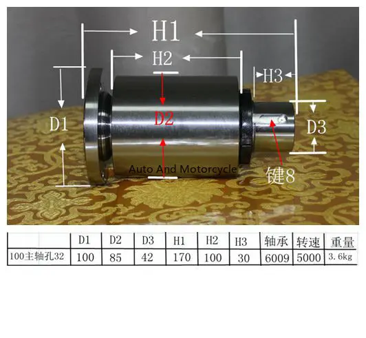 

NEW 100/125/lathe Spindle Large Hole Lathe Spindle High-strength Lathe Head Assembly with Flange