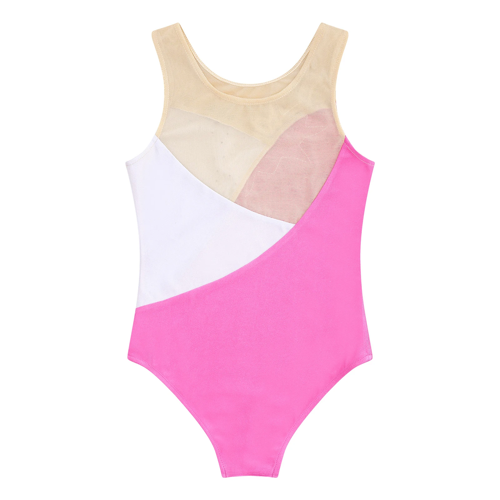 Bambini ragazze paillettes scintillanti pattinaggio artistico tuta ritmica ginnastica maglia giuntura diamante lucido danza classica Costume