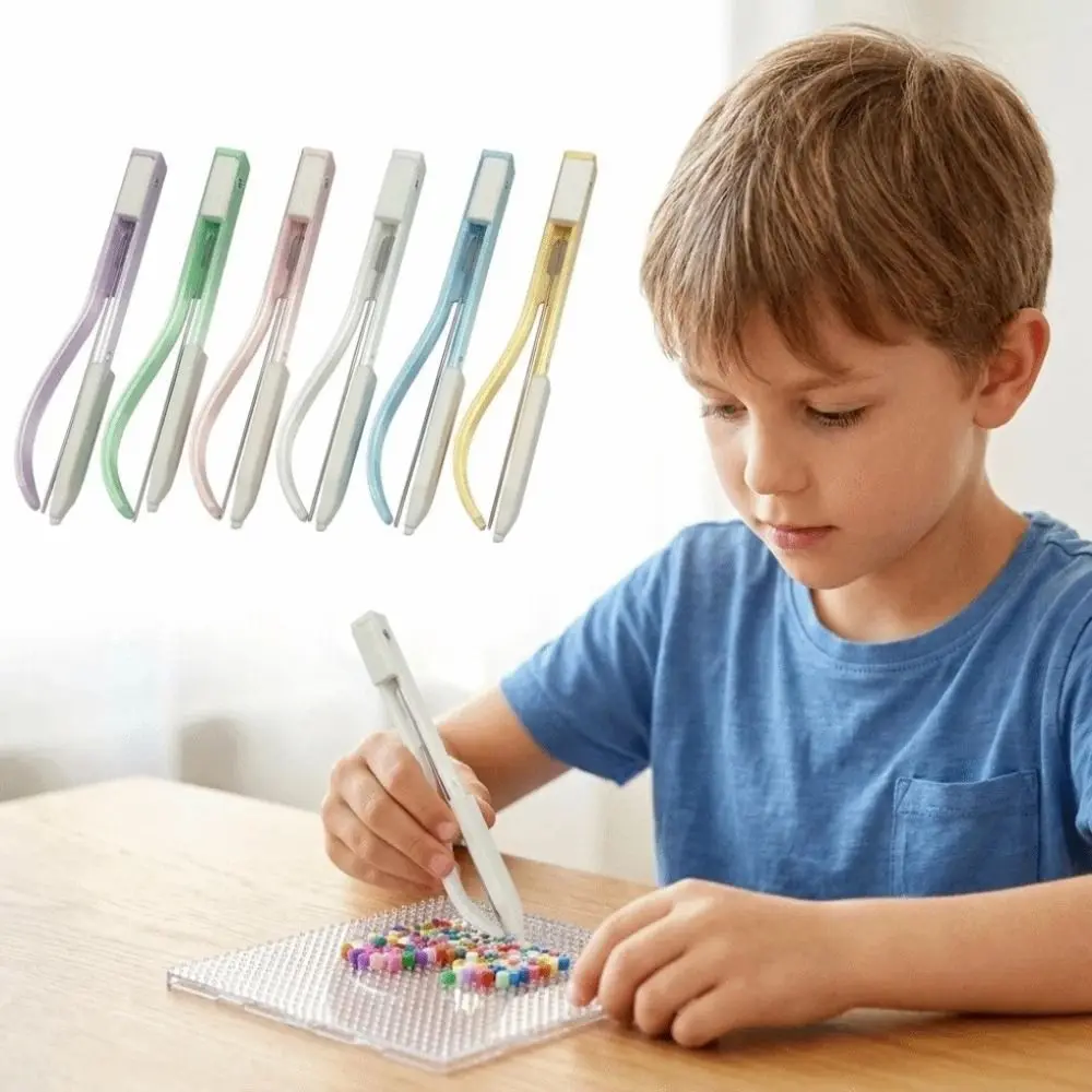 2in1 Press-Type Fuse Bead Pen Efficient Handheld Perler Bead Placement Pen Jam-Free Time-Saving Storable Bead Pen Pixel Puzzle