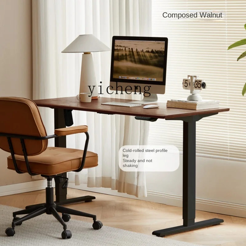 

XL Solid Wood Computer Desk Smart Electric Elevated Working Platform Standing Desk Adjustable