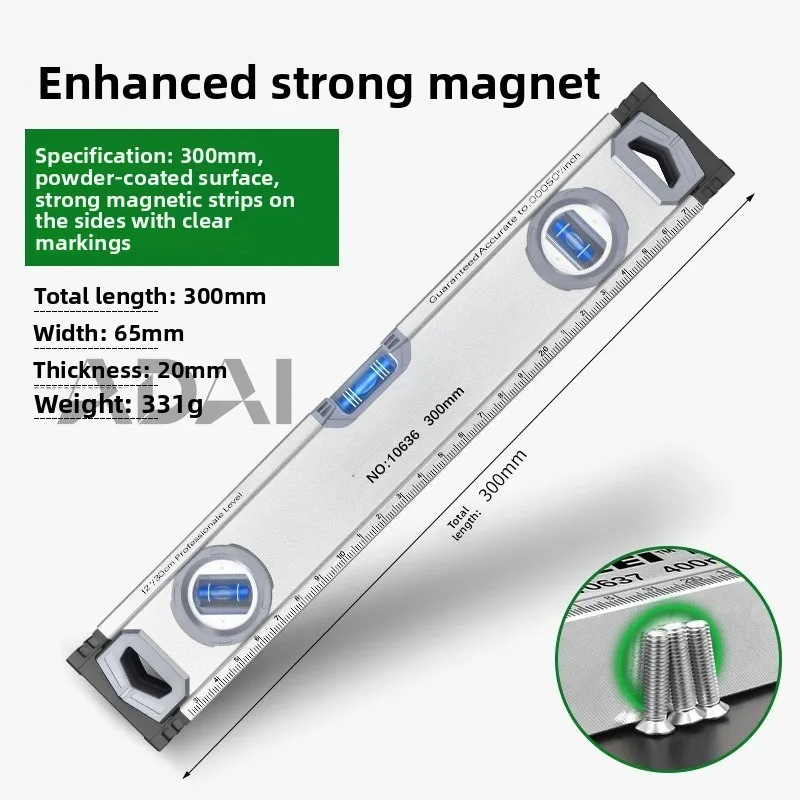 

Level high-precision strong magnetic aluminum alloy solid anti-drop balancer, clear scale, wear-resistant and durable