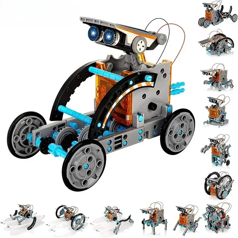 

13 in 1 Robot Solar Enlightenment Building Blocks DIY STEM Science and Education Puzzle Assembly Intelligent Toys Children Gifts