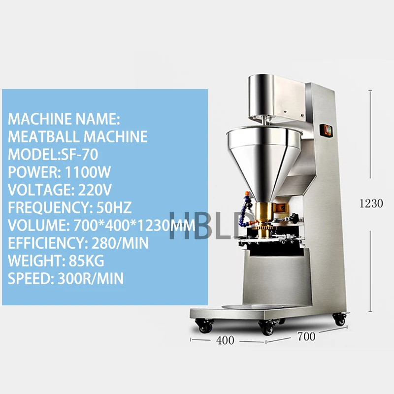 Small Commercial Electromechanical Rice-Meat Dumplings Making Machine for Fish And Beef Balls Kitchen Appliance