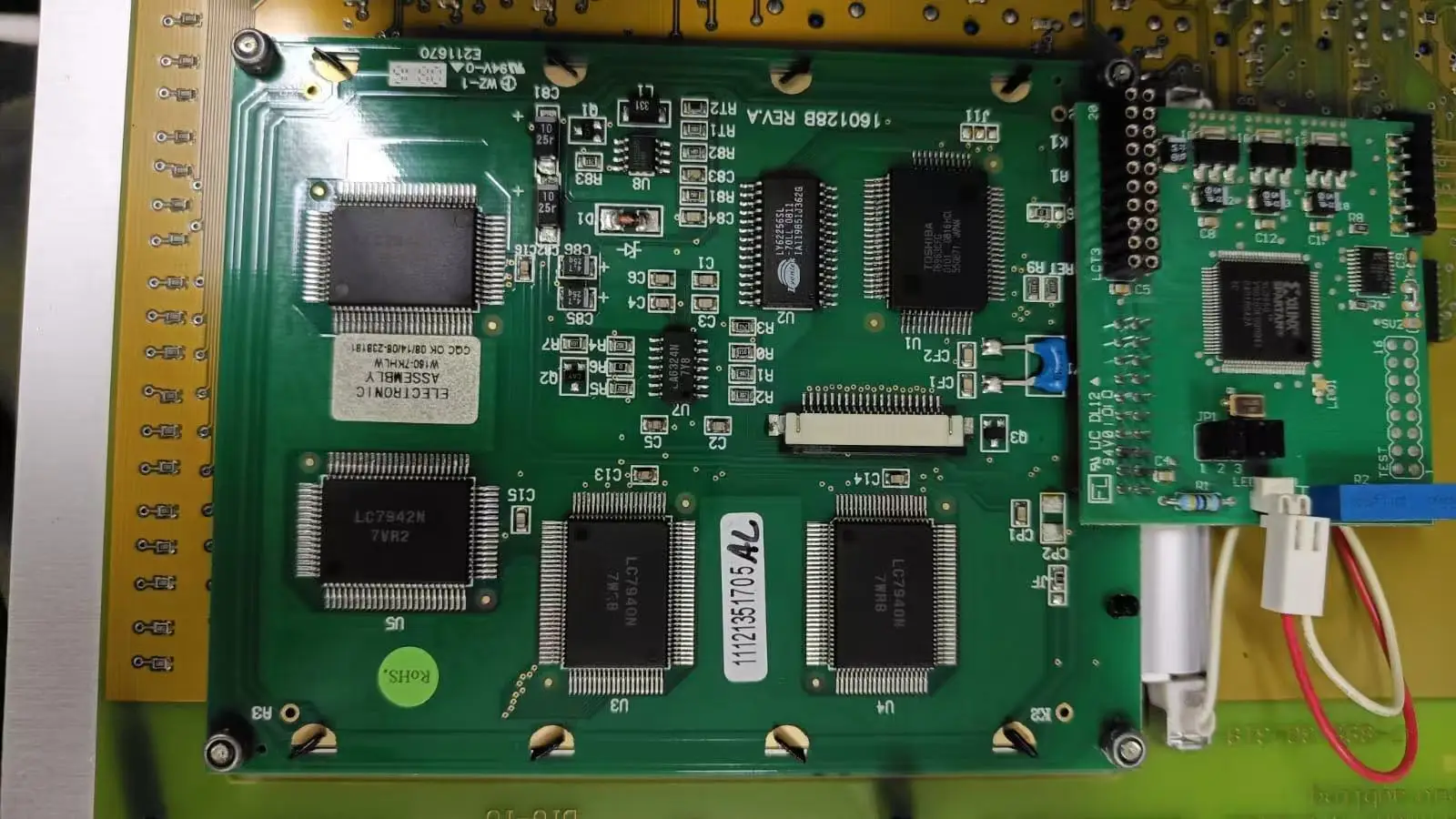 LCD  W160-7KHLW   COMPATIBLE GREEN BLUE  Screen  TESTED WELL EL ELECTRONIC ASSEMBLY