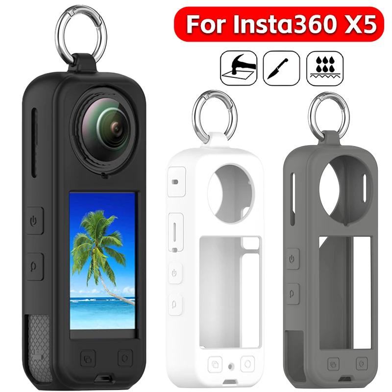 

For Insta360 X5 Protective Case Soft Silicone Skin Cover Anti-Scratch Shell for Action Sports Camera Body Protector Accessories