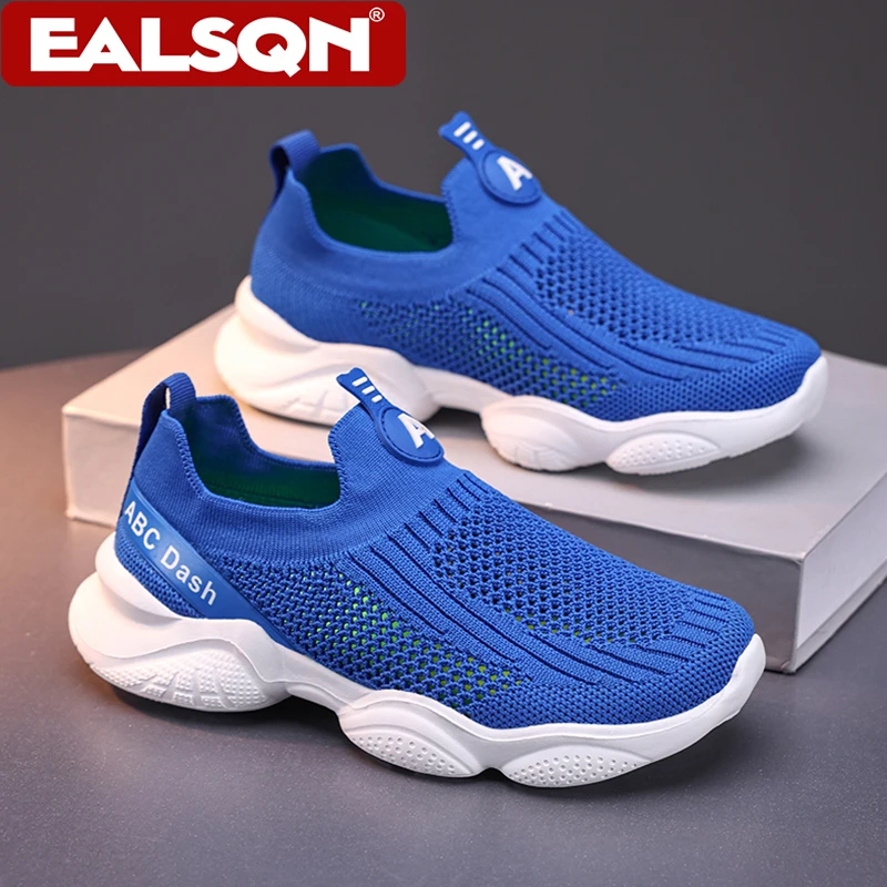 Lightweight Breathable Kid's Boys&Girls Sport Casual Shoes Knit Mesh Summer Children's Flat Walking Footwear