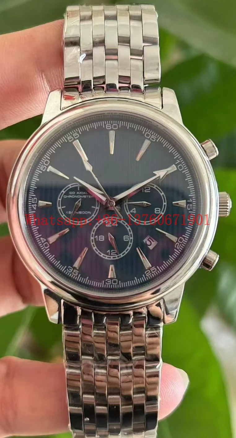 Luxury New Mens Mechanical Watch Automatic Watches Stainless Steel Silver Yellow Gold Black Blue Fashion Wristwatch 42mm