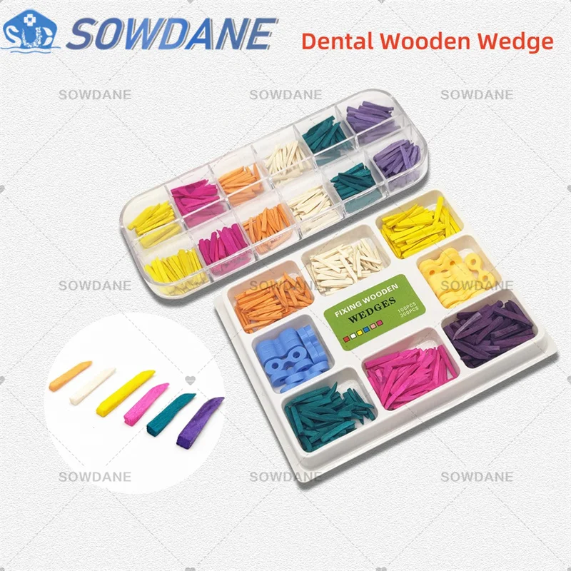Dental Supply Material Interdental Composite Contoured Wooden Wedge Dental Matrix Fixed Wedges Dentist Materails Autoclavable