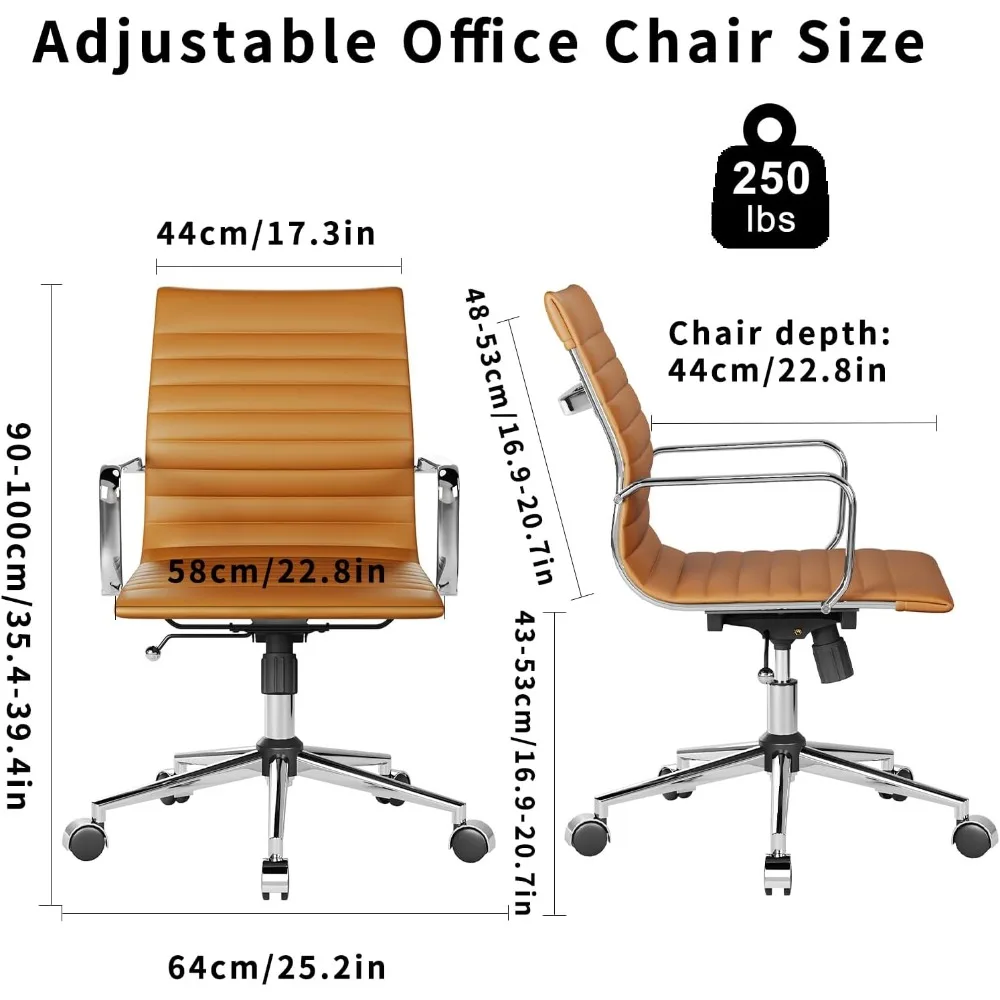 كرسي مكتب مريح مع مساند للذراعين: كرسي مكتب مريح للمنزل والعمل، 17.32 × 22.83 × 35.43، ألوان متعددة #3