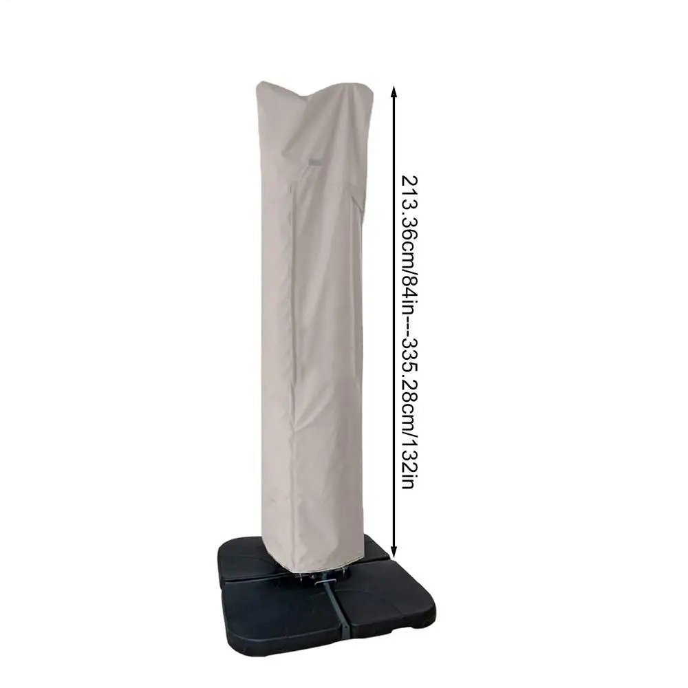 Housse de parasol cantilever imperméable avec fermeture éclair, durable, anti-UV, pour extérieur