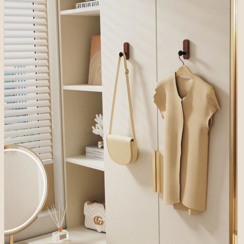 Selbstklebende Wandhaken aus Walnussholz, Ohne Bohren, Hochbelastbar, Dekorativer Aufhänger für Schlüssel, Mäntel, Handtücher, Bademäntel, Hüte, Eingangsbereich, Badezimmer-Aufbewahrung – Detail 6