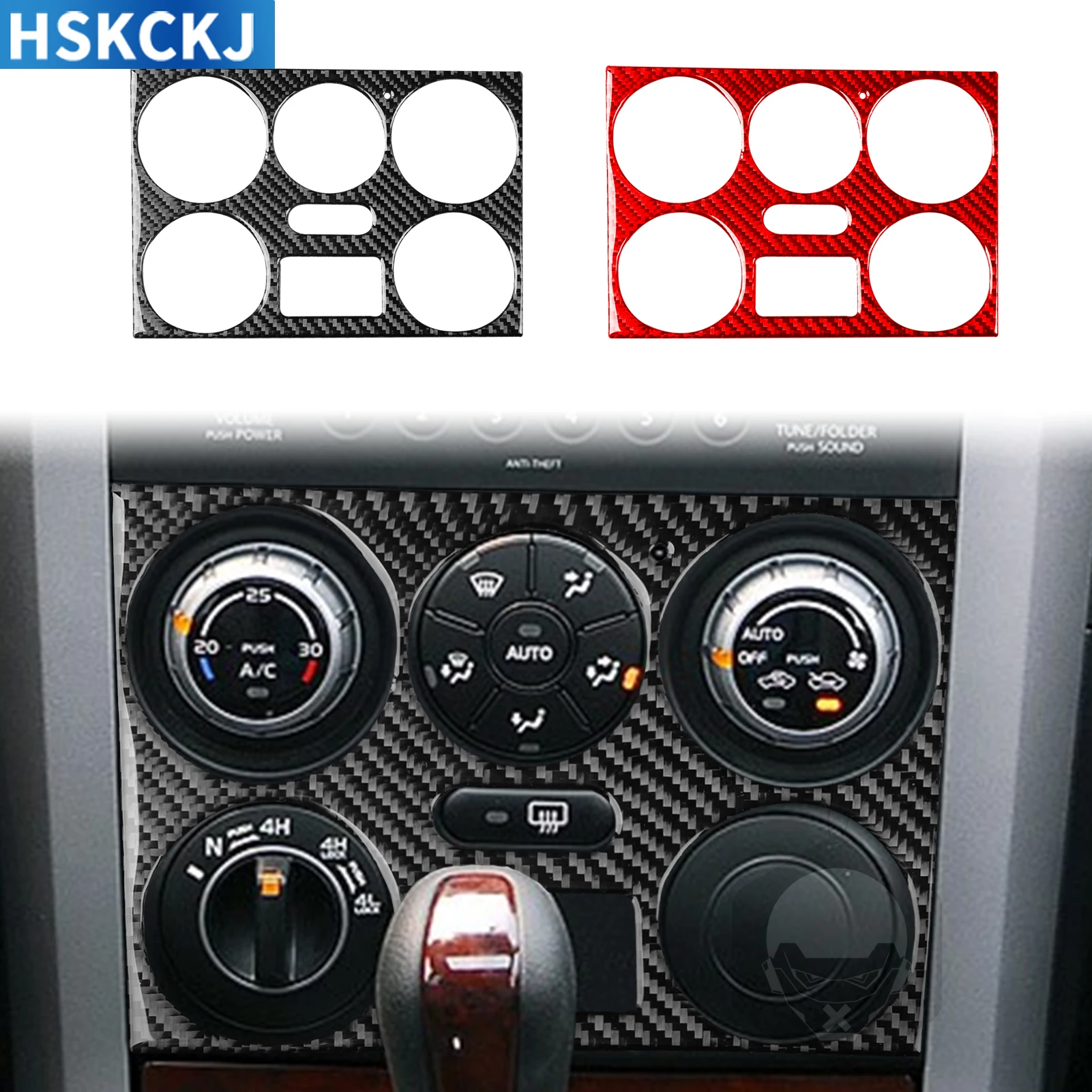 Per Suzuki Grand Vitara 2006—2013 Accessori Auto Vera Fibra di Carbonio Centrale CD Pannello di Copertura Trim Adesivo Decorazione