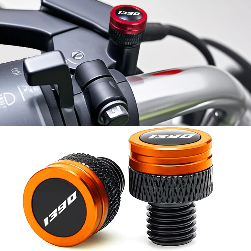 NEW Motorcycle Accessories CNC Mirror Hole Plugs Caps Screw Bolts Cover Fit For KTM 1390 Super Adventure 1390 Super Duke R 2023+