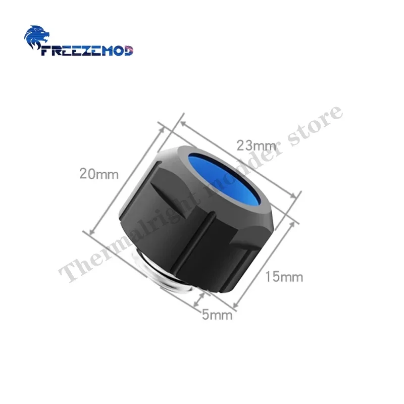 FREEZEMOD PC Cooling Anti-Off Hard Pipe Fitting For OD14MM PETG PMMA Tubing, Quick Hand Tighten Fixed With An Allen Wrench