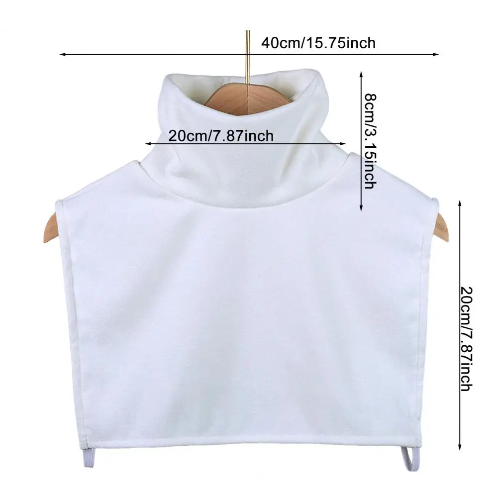 Winter Warm High Nack Fake Collar Soft False Collar For Women Solid Color Elastic Jersey Detachable Collar