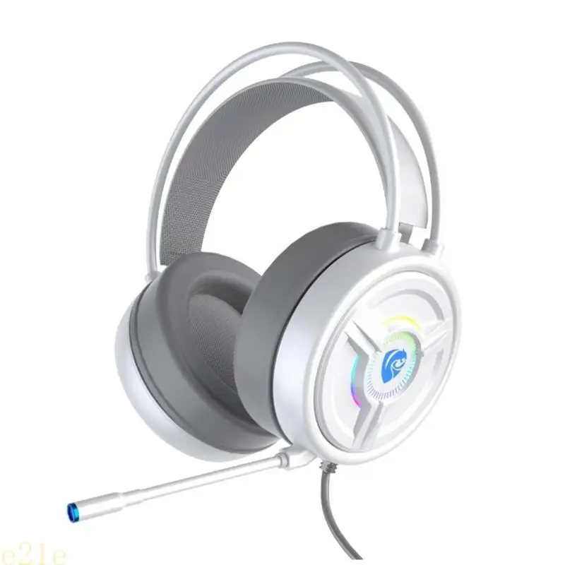 E21E Surround Sound Gaming Headphone with Microphone Comfortable Memory Foam Headset Noise Cancelling Headphone