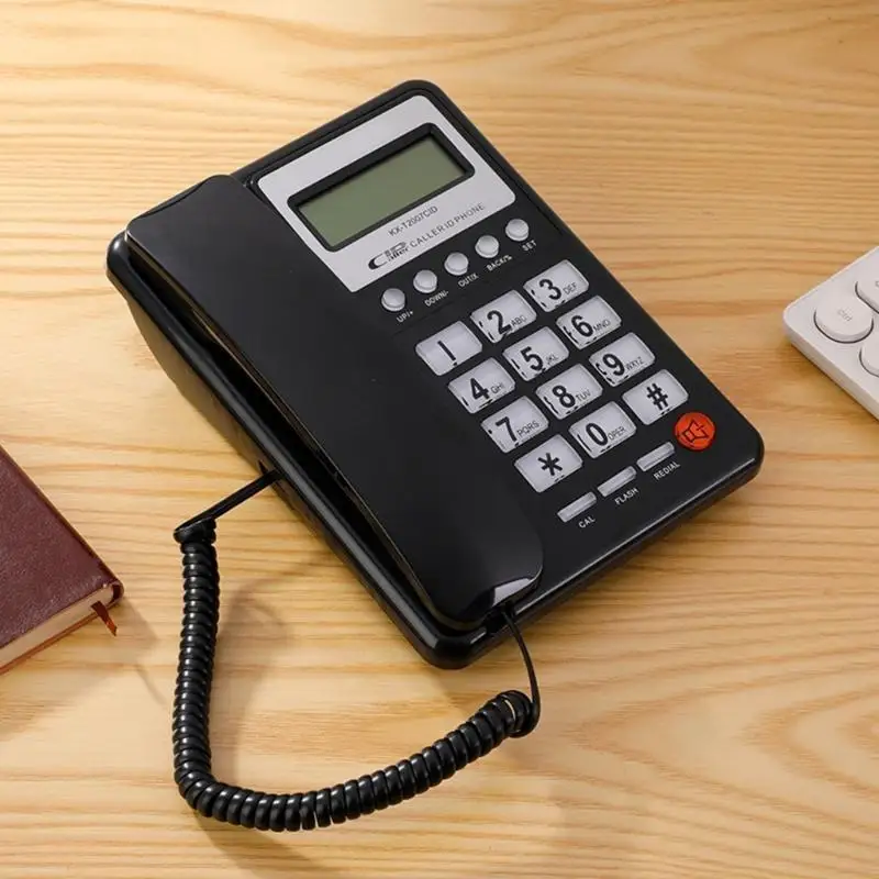 Corded Landline Phones Desk Corded Telephone Number Storagefor Home/Hotel/Office