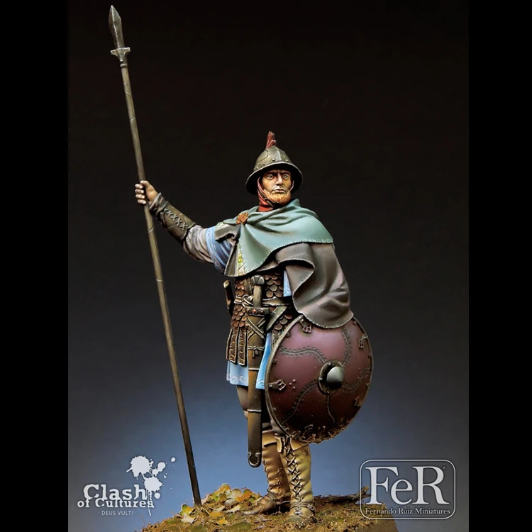 1/24 Carolingian Cavalryman, 850, Resin Model figure GK, Ancient war theme, Unassembled and unpainted kit